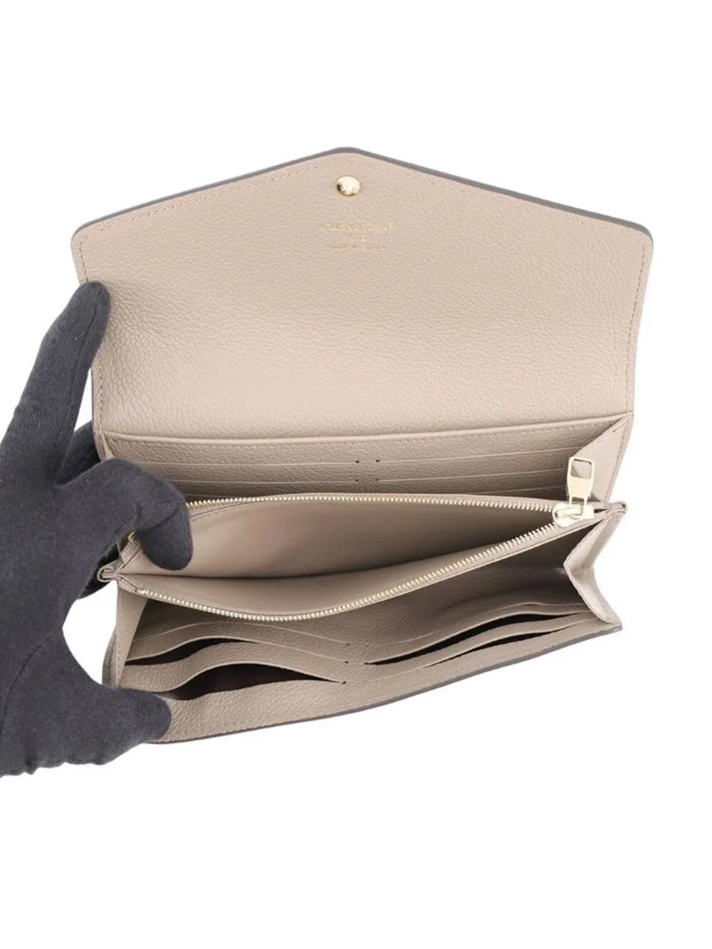 Louis Vuitton Wallet Monogram Empreinte Portefeuille Sarah NM Tourterelle